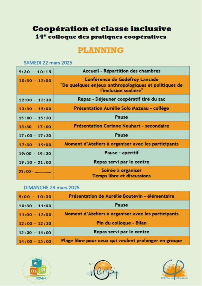 Planning Colloque14 Mars25