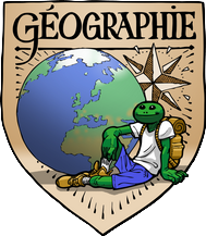 Blason Géographie Couleur 5cm